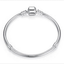 Load image into Gallery viewer, High Quality Fit pandora snake chain bracelet 3mm bead jewelry original berloque silver-plated charms for women gift