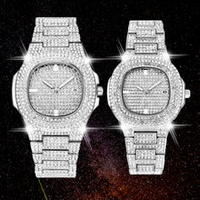 Load image into Gallery viewer, Free Dropshipping New 2020 Femme Diamond Mens Watches Hip Hop Quartz Watch For Women Iced Out Female Clock Male Wristwatches