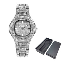 Load image into Gallery viewer, Free Dropshipping New 2020 Femme Diamond Mens Watches Hip Hop Quartz Watch For Women Iced Out Female Clock Male Wristwatches