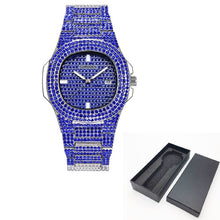 Load image into Gallery viewer, Free Dropshipping New 2020 Femme Diamond Mens Watches Hip Hop Quartz Watch For Women Iced Out Female Clock Male Wristwatches